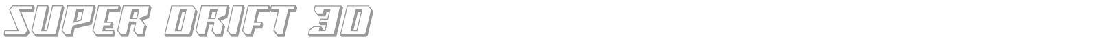 Super Drift font preview